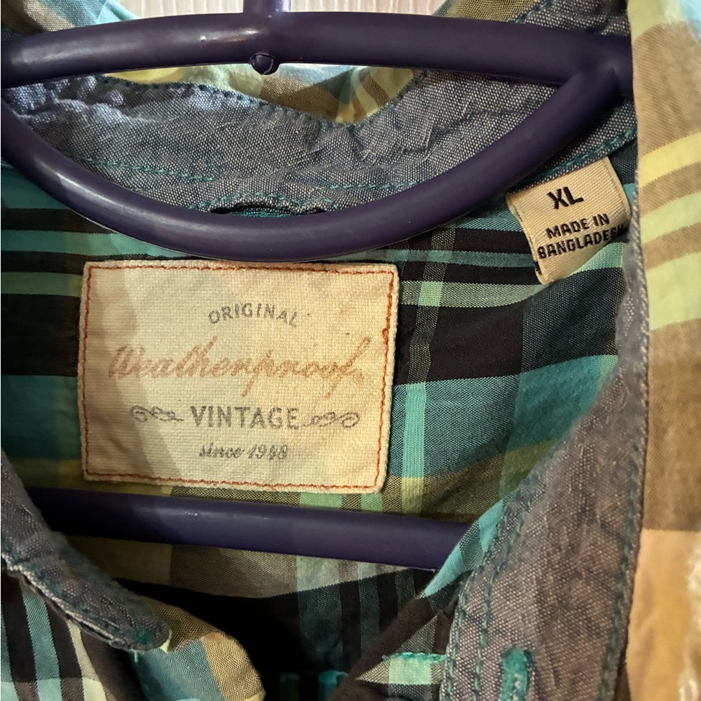 Men’s XL Plaid Button Up Shirt - Picture 3 of 5
